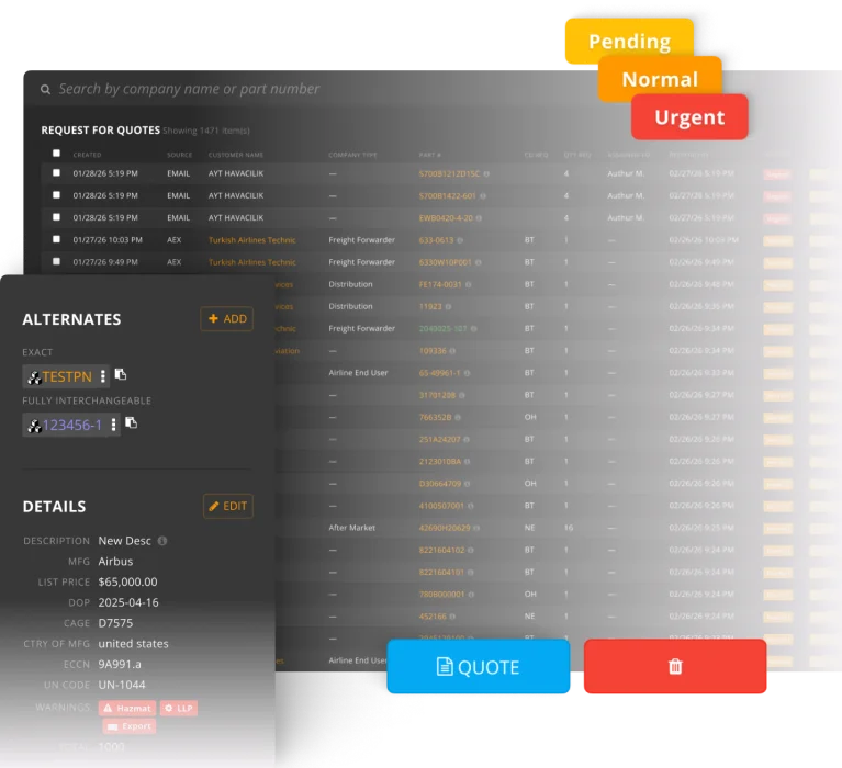 InfoTrader quoting interface